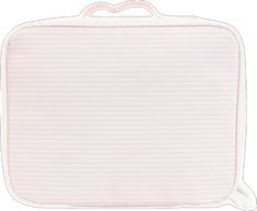 Apple Of My Isla Pink Stripe Lunchbox White Rectangular Lunch Box For School, Rectangular White Lunch Box For Travel, Cheap Pink Lunch Box, Rectangular Pink School Lunch Bag, Pink Lunch Bag With Zipper, Pink Pencil-shaped Case With Zipper Closure, Pink Pencil-shaped Cosmetic Bag With Zipper, The Lunchbox, Packing A Cooler