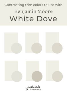 the white dove color scheme is featured in this postcard for benjamin moore's website