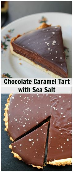 chocolate caramel tart with sea salt