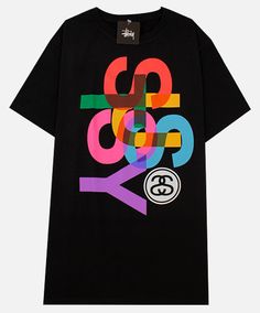 Stussy Overlap T-Shirt in Black Tees Design, Tee Design, Design