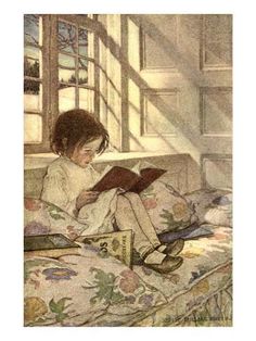 Size: 24x18in Chlld Reading on Couch, 1905We have more Jessie Willcox-Smith Posters. Choose from our catalog of over 500,000 posters! The compassion and affection for children that Jessie Wilcox-Smith expressed in her art emerged when she was a kindergarten teacher. Coerced into taking an art class that a relative was teaching, Wilcox-Smith was 20 when she accidentally discovered her artistic talent. Pursuing a formal art education, she went on to illustrate ads for "Ladies Home Journal." Wholes Jessie Willcox Smith, Old Children's Books, 동화 삽화, Storybook Cottage, Group Project, Reading Art, 캐릭터 드로잉, Illustration Vintage, Reading A Book