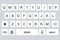 the keyboard is white with black letters and numbers on each keypad, which are highlighted in