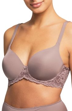 With supportive power mesh at the side and underbust, this soft microfiber bra creates a smooth silhouette that's virtually imperceptible under clothes. Style Name:Montelle Intimates Pure Plus Underwire T-Shirt Bra (Regular & Plus Size). Style Number: 6180938. Available in stores. Elegant Stretch Bra With Moderate Back Coverage, Elegant Fitted Bra With Soft Touch, Elegant Fitted Soft Touch Bra, Plus Size Art, Plus Size Style, Summer Capsule Wardrobe, Clothes Style, Full Figured, T Shirt Bra