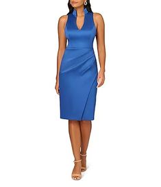 14, L Dresses For Women | Dillard's Fitted V-neck Midi Dress With Pleated Back, Sleeveless Satin V-neck Dress For Evening, Chic Sleeveless V-neck Dress With Flattering Silhouette, Sleeveless Stretch Satin Midi Dress, Fitted Pleated V-neck Dress For Evening, Chic Fitted Pleated V-neck Dress, Formal Sleeveless Elastane Dress, Fitted V-neck Dress With Pleated Bodice For Spring, Sleeveless Stretch Pleated Midi Dress