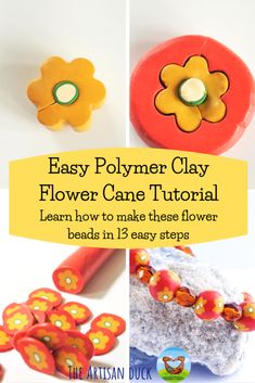 easy polymer clay flower canes and how to make them