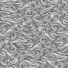 an abstract black and white background with wavy lines in the form of waves or swirls