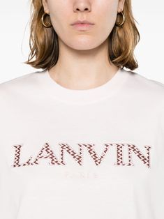 light pink/coffee brown cotton soft jersey logo patches to the front crew neck drop shoulder short sleeves straight hem This item is in size XS and the color is Pink Jeanne Lanvin, Pink Coffee, Contour Kit, Jersey Logo, Coffee Brown, Louis Vuitton Shoulder Bag, Lanvin, Drop Shoulder, Cotton T Shirt