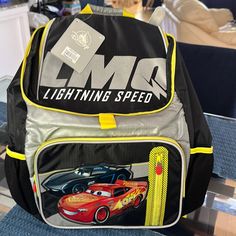 Questions? Leave A Comment Below! Black Backpack For Disney Trips And Back To School, Cars 3, Pink Car, Lightning Mcqueen, Llbean Backpack, Disney Merchandise, Disney Accessories, Disney Cars, Kids Backpacks