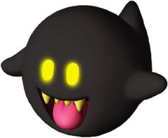 a black cat with glowing yellow eyes and fangs