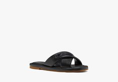 Find your paradise with our Rio slides. Made from faux leather these sandals take you from the pool to happy hour with ease… | Kate Spade Rio Slide Sandals, Black - 8 Black Open Toe Sandals For Poolside, Kate Spade Leather Open Toe Sandals, Kate Spade Flat Sandals For Beach, Kate Spade Flat Sandals For Vacation, Kate Spade Sandals For Summer Vacation, Kate Spade Open Toe Sandals For Vacation, Kate Spade Flat Beach Sandals, Kate Spade Leather Beach Sandals, Kate Spade Leather Sandals For Beach