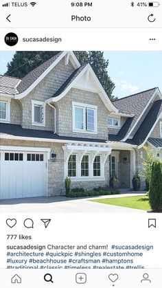 an instagramted photo of a house with the caption's name on it