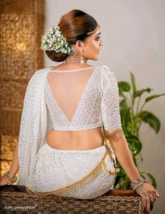 Unique Saree Blouse Designs, Net Blouse Neck Designs, Saree Jacket Back Designs, Blouse Net Designs Latest, Blouse Designs For Net Saree, Lace Blouses For Saree, Back Net Blouse Designs Latest, Netted Blouse Designs Latest, Back Net Blouse Design