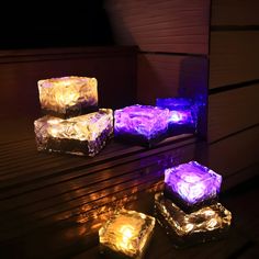 Led Ice Cubes, Glow Garden, Paver Lights, Solar Yard Lights, Brick Path, Solar Pathway Lights, Pathway Lights, Outdoor Garden Lighting, Glass Brick