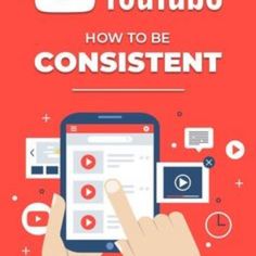 a hand holding a smart phone with the text youtube how to be content