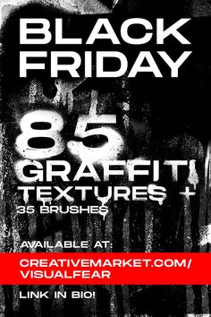 black friday flyer template with grungy paint and red ribbon on the bottom corner