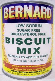 a can of biscuit mix on a white background