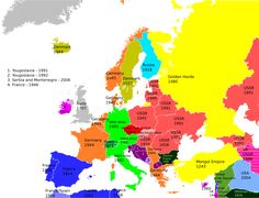 a map showing the number of people in europe