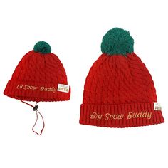 With a big bud and little bud design, this Hallmark Pets Knit Human & Pet Hat 2-piece Set is perfect for your Christmas photo shoot. With a big bud and little bud design, this Hallmark Pets Knit Human & Pet Hat 2-piece Set is perfect for your Christmas photo shoot. FEATURES Cable-knit designWHAT'S INCLUDED 1 Pet hat and 1 human hatDETAILS Human: 12"H x 0.1"W x 9.5"D Pet: 7"H x 0.1"W x 7.5"D Weight: 5.8-oz. Acrylic Machine wash Model no. HM030-KH Imported Size: One Size. Color: Red. Gender: unisex. Age Group: adult. Christmas Photo Shoot, Christmas Photoshoot, Christmas Photo, 7 H, Christmas Photos, Cable Knit, Hallmark, 2 Piece, Photo Shoot