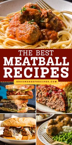 Ground beef meatballs for your rotation of weeknight dinner ideas! They're also a yummy appetizer to serve at a party. BBQ meatballs, Swedish meatballs, meatball subs—you name it, this roundup has The BEST Meatball Recipes!