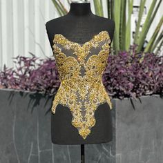 Wedding Corset With Embellished Sweetheart Neckline, Elegant Gold Wedding Corset, Elegant Embellished Wedding Corset, Glamorous Embellished Wedding Corset, Fitted Embellished Corset For Prom, Embellished Fitted Corset For Prom, Embellished Corset With Fitted Bodice For Wedding, Glamorous Party Corset With Rhinestones, Wedding Corset With Embellished Fitted Bodice