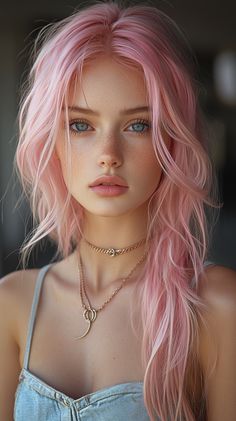 🦋 pink hair color ideas: Glamorous Spring Hair Color Trends Look Spring Hair Color Trends, Long White Hair