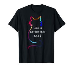 PRICES MAY VARY. Lightweight, Classic fit, Double-needle sleeve and bottom hem Cat Tee Shirts, Funny Shows, Cat Tee, Cat T Shirt, Cat T, Buy A Cat, Cat Shirts, Cat Tshirt, Cat Life