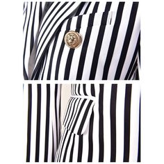 Our double-breasted Eve Striped Blazer is made of cotton and features structured shoulders. gold buttons. and flap pockets. Pair this blazer with white jeans and wedges for a boat party look or with blue jeans. a white bodysuit. and strappy heels for a date night. Costume Africain, Womens Tweed Jacket, Blazer Pattern, Jeans And Wedges, Formal Blazer, Chic Blazer, Blazer Women, Women's Blazers, Boat Party