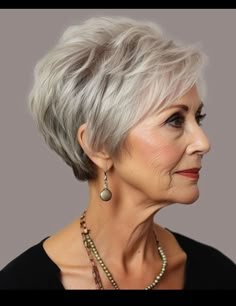 Old Lady Hairstyles Short, Short Hairstyle Women Older, Back Of Pixie Haircut Neckline, Thick Short Hair Cuts, Short Hair For Older Women, Short Hairstyles For Older Women, Best Short Hairstyles, Hairstyles For Women Over 60