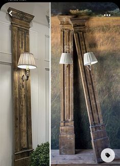 an old grandfather clock is turned into a lamp