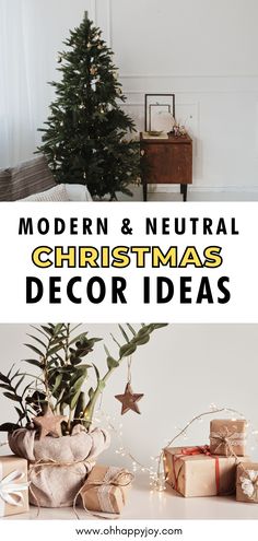 modern and neutral christmas decor ideas