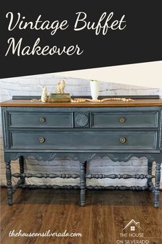 an antique buffet makeover with chalk paint