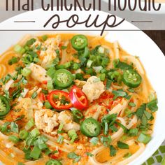 Spicy Thai Chicken Noodle Soup