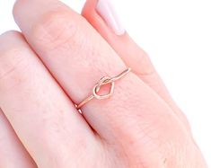 Rose Gold Infinity Knot ring Rose Gold-fill ring rose gold | Etsy Dainty Infinity Midi Rings For Gift, Dainty Infinity Midi Rings As Gift, Dainty Infinity Stackable Rings For Gift, Dainty Infinity Stackable Rings As Gift, Adjustable Simple Rose Gold Midi Rings, Simple Adjustable Rose Gold Midi Rings, Simple Rose Gold Midi Rings As Gift, Adjustable Infinity Stackable Rings Gift, Infinity Knot Ring