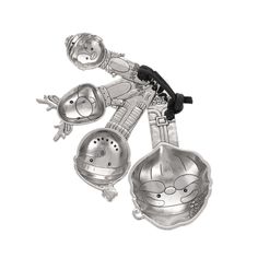 an image of a silver object with two helmets on it's back and one in the air