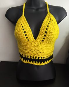 A handmade crochet crop top Crochet Crop, Crochet Crop Top, Handmade Crochet, Gender Neutral, Crop Top, Ships, United States, T Shirts, Crochet