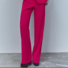 Brand New Fushia High Waisted Zara Flowy Pants. Took The Tag Off And Can’t Return Anymore. Never Worn! Xs. Flowy, Long, Dress Pants. Super Cute! Spring Party Wide-leg Dress Pants, Fitted Wide Leg Pink Pantsuit, Chic Stretch Trousers Pantsuit, Fitted Pink Wide Leg Pantsuit, Fitted Pink Wide-leg Pantsuit, Elegant High Waist Pink Pantsuit, Fall Wide Leg Pink Pants, Party Wide Leg Pantsuit With Pockets, Party Wide-leg Pantsuit With Pockets