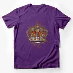 Royal Crown T-Shirt, Vintage King's Crown Graphic, Unisex Adult Clothing, Regal Queen Crown Tee Male T-Shirt Custom graphic T-Shirt.Customize your color Crown Graphic, Unisex Shirt Design, King's Crown, Biker Outfit, Unique Fall, King Tshirt, Gifts For Beer Lovers, Casual Wear Women, Kings Crown