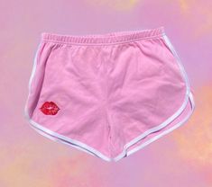 Baddie shorts not adjustable They have elastic  Very soft and cute  Shrinks 7% after first wash Soffee Shorts, Tie A Tie Easy, Soffe Shorts, Shorts Y2k, Kawaii Stuff, Y2k Vibes, Embroidered Shorts, Pink Summer, Outdoor Shower