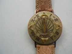 Vintage sundial Fossil men's brown leather Analog watch.SD7620.No Movement watch | eBay Antique Watches With Round Dial For Business, Vintage Brown Watch Accessories With Rectangular Dial, Antique Brown Watch Accessories For Formal Occasions, Timeless Brown Watch Accessories For Outdoor, Vintage Brown Watch With Rectangular Dial, Luxury Brown Watch Accessories For Outdoor, Brown Watches With Rectangular Analog Display, Brown Watch With Rectangular Analog Display, Brown Rectangular Dial Analog Watch