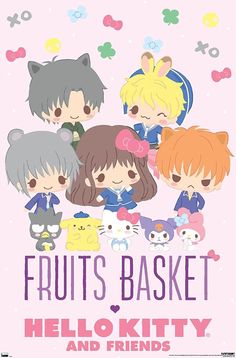 Trends International Fruits Basket x Hello Kitty and Friends - Group Wall Poster My Dress Up Darling Print, Hello Kitty And Friends Prints, Hello Kitty Paper Duck Stuff, Fruits Basket Family Tree, Hello Kitty Medium Widget Icons, Yumeiro Patissiere Wallpaper, Fruits Basket Backpack, Kyo Kun Fruits Basket, Mission Yozakura Family Wallpaper