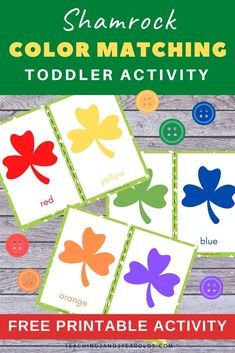 shamrock color matching activity for toddlers to learn colors