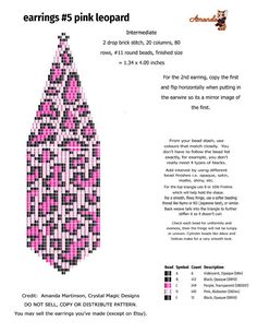 an advertisement for the pink leopard necklace, with instructions on how to sew it