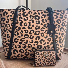 11.48”H X 15.2”W X 5”D Handle Drop: 10.5" Textured Pvc Metal Pinmount Logo Unlined Interior Back Zip Pocket Exterior Back Slip Pocket Drop In Top Zip Closure Leopard Handbag, Vintage Kate Spade, Work Tote Bag, Kate Spade Totes, Kate Spade Tote Bag, Brown Leather Totes, Pink Tote, Leather Handbags Tote, Kate Spade Handbags