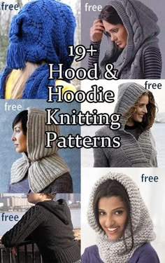 knitting patterns for hoods and hoodie hats