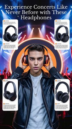 an ad for headphones with the caption experience connects like never before with these headphones