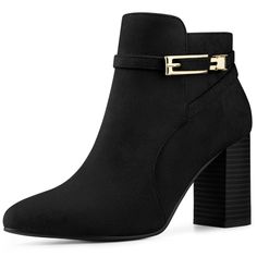 Shop Allegra K for round toe buckle chunky heel ankle boots you are looking for, get more women's chunky heel for yourelf. Order now! Free Returns! Beige Boots, Chunky Heel Ankle Boots, Buckle Ankle Boots, Womens Chunky Heels, Black Ankle Booties, High Heel Boots Ankle, Cute Sandals, Brown Ankle Boots, Round Toe Heels