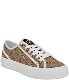 From Guess, the Jelexa Logo Print Sneakers feature:Logo print fabric upperSynthetic trimAdjustable lace up front closureTextile liningSynthetic outsoleFlat heelImported. Print Sneakers, Famous Models, Women Sneakers, Guess Shoes, Advertising Campaign, Dillard's, Print Fabric, Logo Print, Womens Sneakers