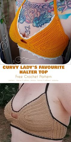 Crochet Crop Top, Tank Top, Halter Top? 50 Free Crochet Patterns Granny Square Top Pattern Easy Crochet, Crochet Halter Tops Free Patterns, Crochet Bra Pattern, Crochet Bra Top