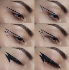 Wings Eyeliner, Eyeliner Trends, Makeup Emo, Makeup 90s, Goth Make Up, Rock Makeup, Tutorial Eyeliner, Buh Bye