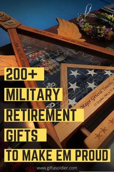 Your Military Retirement gifts search is finally over. Check out this ultimate list of perfect gifts for women, men, coworkers, dad, mom, boss, Military, and family. These can be from coworkers, kids, or even grandkids. These can be funny, meaningful, thoughtful, creative, personalized, homemade, classy, or sentimental in nature. These gifts are curated for all branches of the military like Army, Navy, Air Force, and Marine Corps, for both officers and enlisted. Air Force Retirement Gifts, Marine Corps Retirement, Navy Retirement Gifts, Air Force Retirement, Veterans Gifts, Retirement Plaques, Marine Corps Gift